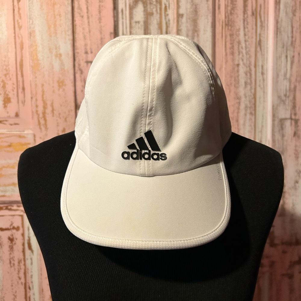 adidas White and Black Logo Hat